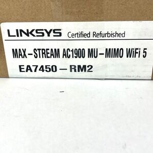 Linksys EA7450 Max-Stream Dual-Band AC1900 Wi-Fi 5 Router Fast Wireless Network